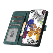 For Samsung Galaxy S25 5G Skin-feel Embossed Butterfly Leather Phone Case(Green)