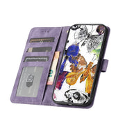 For Samsung Galaxy S25 Ultra 5G Skin-feel Embossed Butterfly Leather Phone Case(Purple)