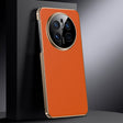 For Huawei Mate 70 Genuine Leather PC Phone Case(Orange) - Huawei Cases by PMC TechLife | Online Shopping South Africa | PMC TechLife | Buy Now Pay Later Mobicred