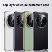 For Huawei Mate 70 Pro / 70 Pro+ Genuine Leather PC Phone Case(Green)