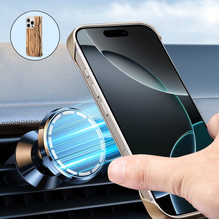 For iPhone 16 Denior A18 WoodenPaint MagSafe Phone Case(Tree Pattern)