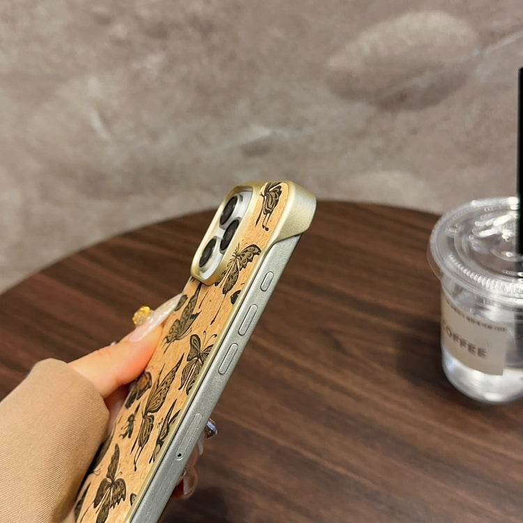 For iPhone 16 Plus Denior A18 WoodenPaint MagSafe Phone Case(Brown)