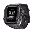 For Apple Watch Series 10 46mm RedPepper Armor Metal Case Integrated Silicone Watch Band(Black) - free shipping - PMC Jewellery - Order now!