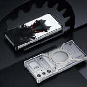 For ZTE nubia Red Magic 9 Pro / 9 Pro+ Gear Magnetic Holder Borderless Metal Phone Case(Black)