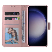 For Samsung Galaxy S25 5G Marble Bronzing Stitching Leather Phone Case(Purple)