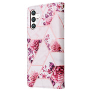 For Samsung Galaxy S25+ 5G Marble Bronzing Stitching Leather Phone Case(Rose Gold)