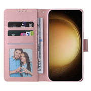 For Samsung Galaxy S25+ 5G Marble Bronzing Stitching Leather Phone Case(Rose Gold)
