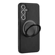 For Samsung Galaxy S25 5G ViLi TCY Series Kevlar Leather Texture Rotating Holder Phone Case(Black)