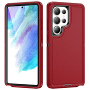 For Samsung Galaxy S25 Ultra 5G Life Water-resistant Rugged Phone Case(Red + Black)