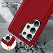 For Samsung Galaxy S25 Ultra 5G Life Water-resistant Rugged Phone Case(Red + Black)