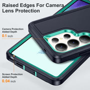 For Samsung Galaxy S25 Ultra 5G Life Water-resistant Rugged Phone Case(Dark Blue + Light Blue)