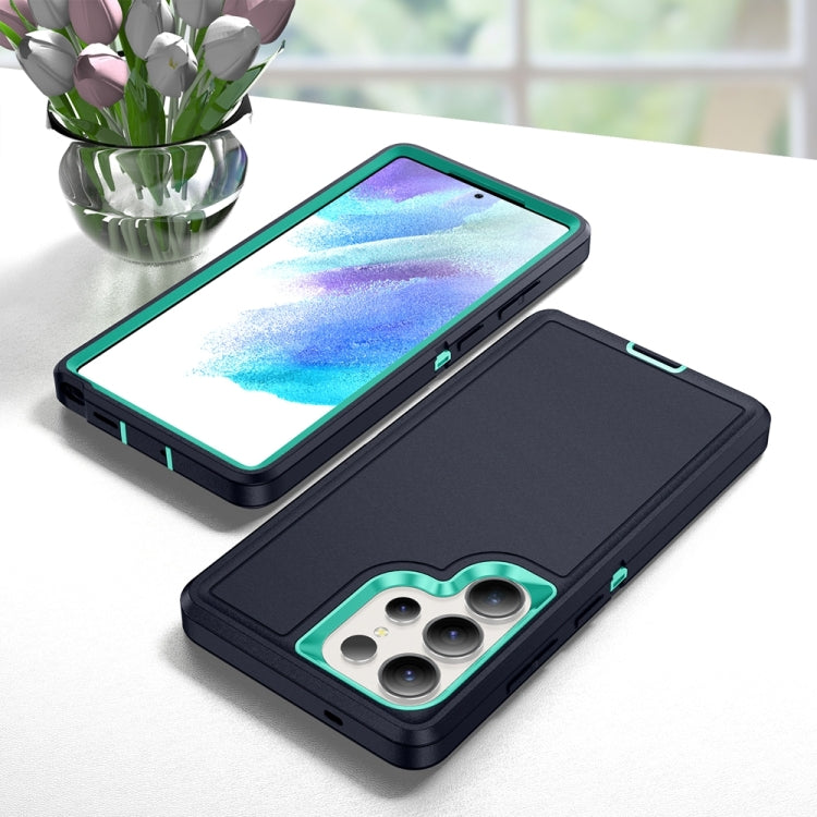 For Samsung Galaxy S25 Ultra 5G Life Water-resistant Rugged Phone Case(Dark Blue + Light Blue)