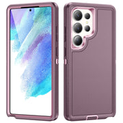 For Samsung Galaxy S25 Ultra 5G Life Water-resistant Rugged Phone Case(Purple + Pink)