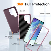 For Samsung Galaxy S25 Ultra 5G Life Water-resistant Rugged Phone Case(Purple + Pink)