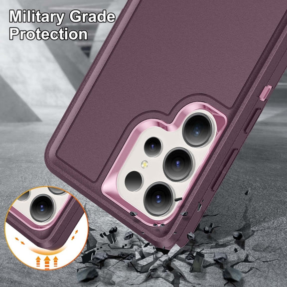 For Samsung Galaxy S25 Ultra 5G Life Water-resistant Rugged Phone Case(Purple + Pink)