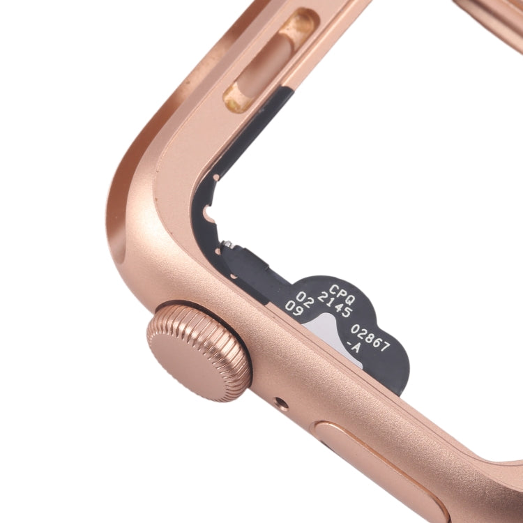 For Apple Watch Series 4 40MM LTE Aluminium Alloy Middle Frame Bezel Plate with Crown Spin Axis Flex Cable(Gold)