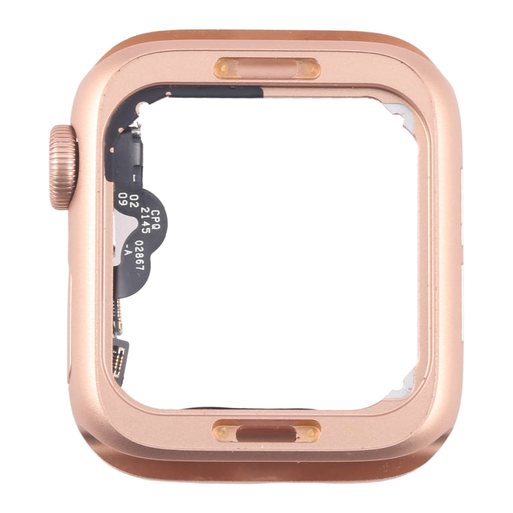 For Apple Watch Series 4 44MM LTE Aluminium Alloy Middle Frame Bezel Plate with Crown Spin Axis Flex Cable(Gold)