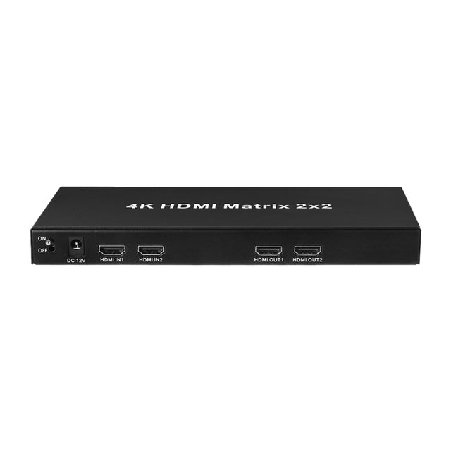 Measy MT4322 4K 30Hz 2 In 2 Out HDMI Matrix Switch Support Seamless Switching, AU Plug(Black)