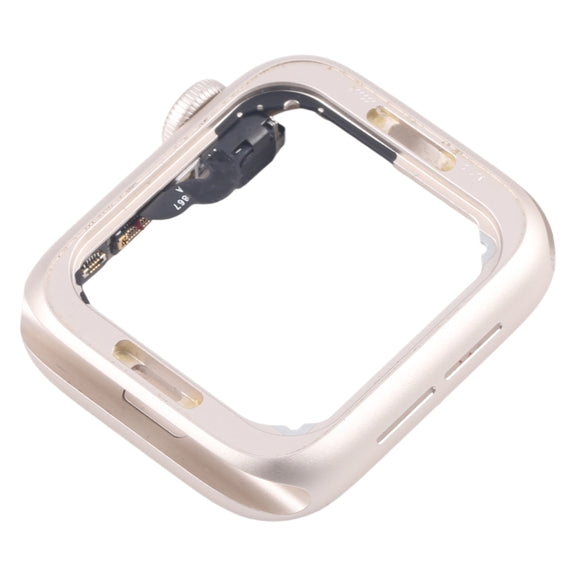 For Apple Watch SE 2022 40MM LTE Aluminium Alloy Middle Frame Bezel Plate with Crown Spin Axis Flex Cable(Starlight)