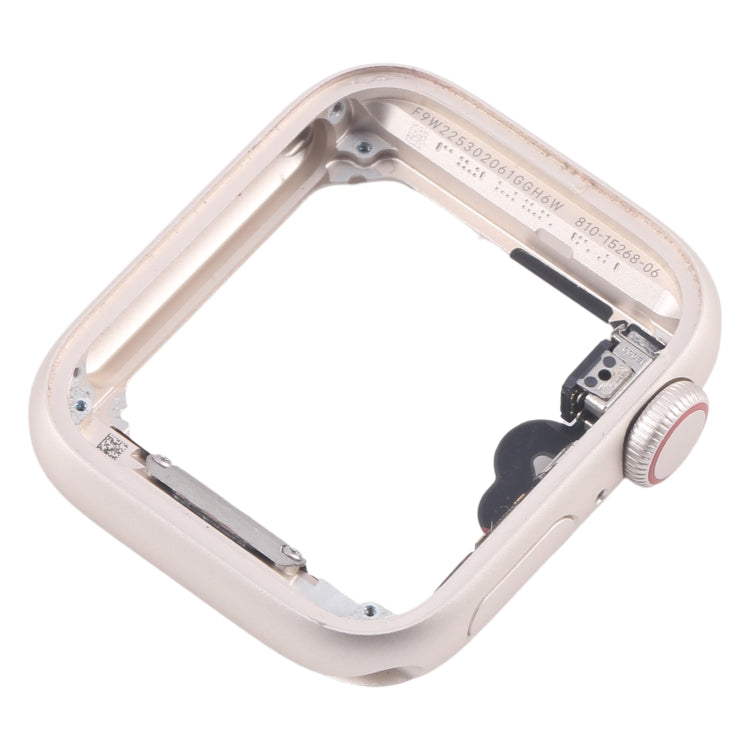 For Apple Watch SE 2022 44MM LTE Aluminium Alloy Middle Frame Bezel Plate with Crown Spin Axis Flex Cable(Starlight)