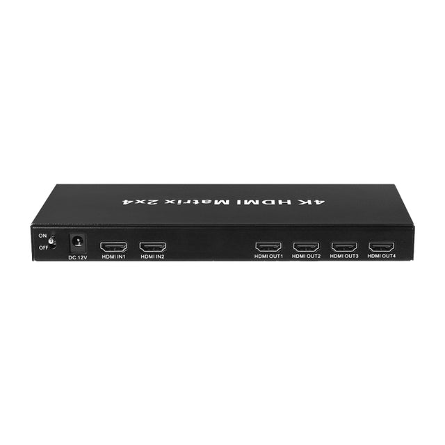 Measy MT4324 4K 30Hz 2 In 4 Out HDMI Matrix Switch Support Seamless Switching, AU Plug(Black)