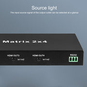 Measy MT4324 4K 30Hz 2 In 4 Out HDMI Matrix Switch Support Seamless Switching, AU Plug(Black)