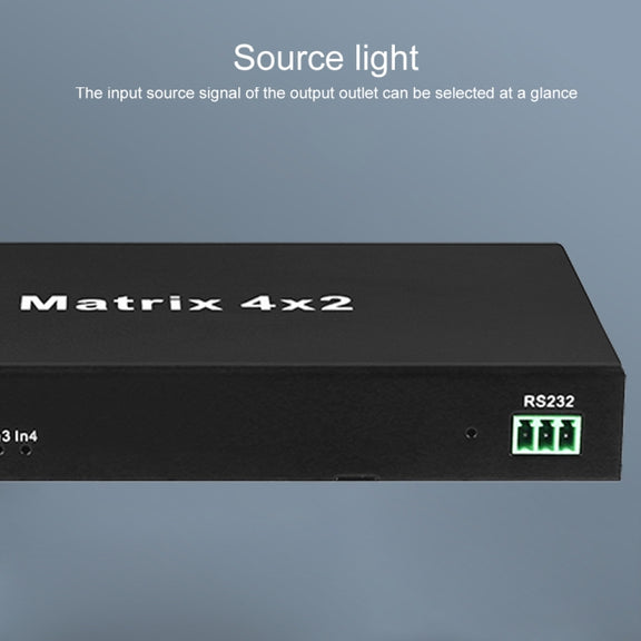 Measy MT4342 4K 30Hz 4 In 2 Out HDMI Matrix Switch Support Seamless Switching, UK Plug(Black)