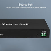Measy MT4342 4K 30Hz 4 In 2 Out HDMI Matrix Switch Support Seamless Switching, US Plug(Black)