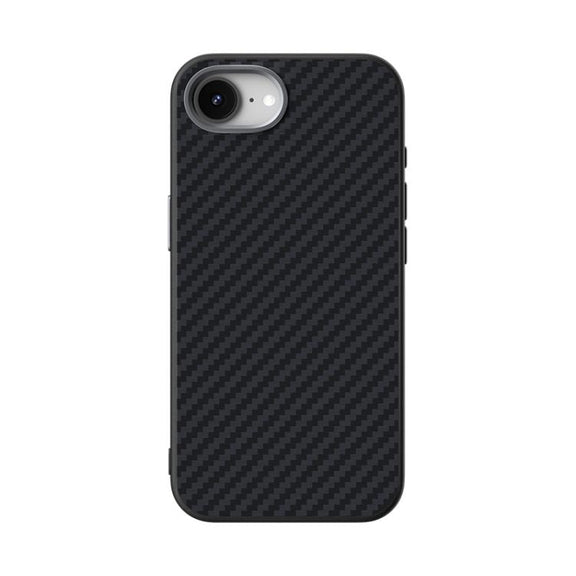 For iPhone 16e ABEEL C Carbon Fiber Series 6D Micro Relief MagSafe Phone Case(Black)