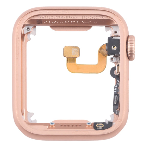 For Apple Watch Series 6 40MM LTE Aluminium Alloy Middle Frame Bezel Plate with Crown Spin Axis Flex Cable(Gold)