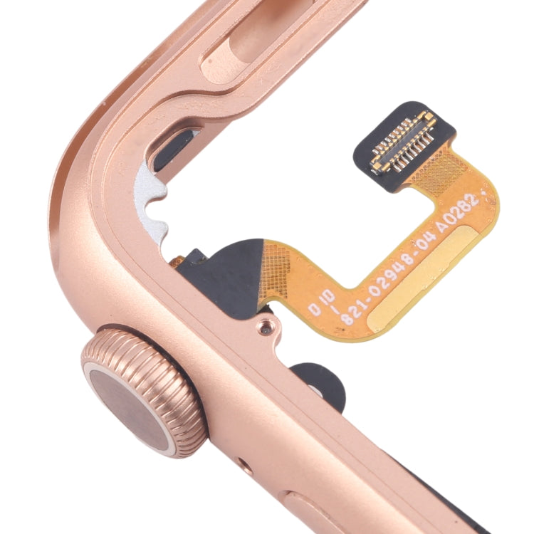 For Apple Watch Series 6 40MM LTE Aluminium Alloy Middle Frame Bezel Plate with Crown Spin Axis Flex Cable(Gold)