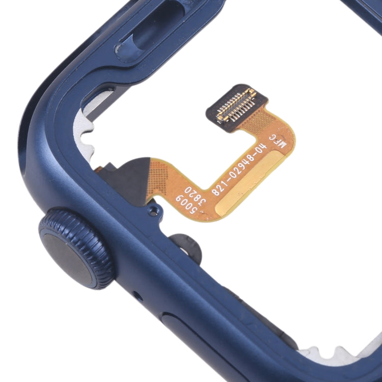For Apple Watch Series 6 40MM LTE Aluminium Alloy Middle Frame Bezel Plate with Crown Spin Axis Flex Cable(Blue)