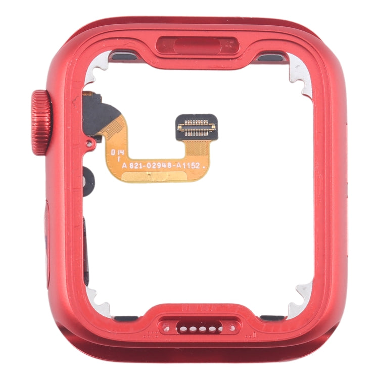 For Apple Watch Series 6 44MM LTE Aluminium Alloy Middle Frame Bezel Plate with Crown Spin Axis Flex Cable(Red)