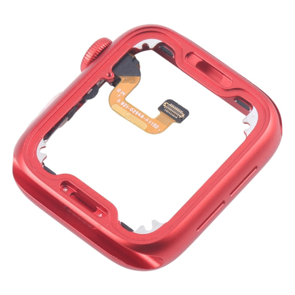 For Apple Watch Series 6 44MM LTE Aluminium Alloy Middle Frame Bezel Plate with Crown Spin Axis Flex Cable(Red)
