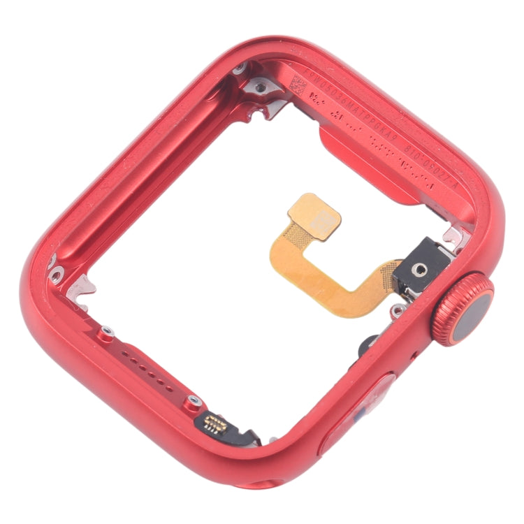 For Apple Watch Series 6 44MM LTE Aluminium Alloy Middle Frame Bezel Plate with Crown Spin Axis Flex Cable(Red)