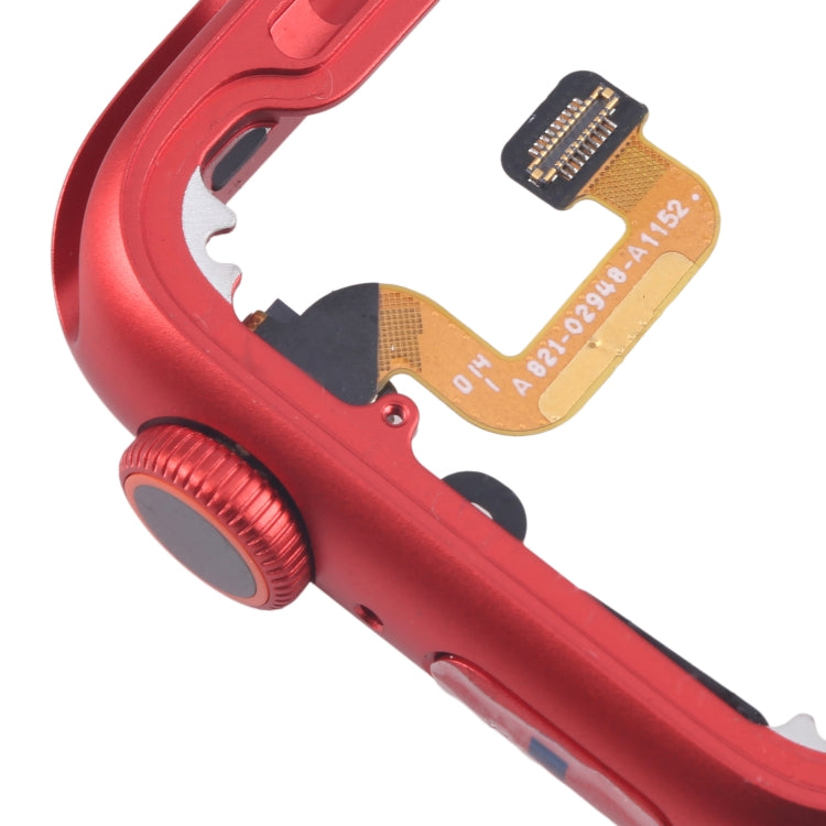 For Apple Watch Series 6 44MM LTE Aluminium Alloy Middle Frame Bezel Plate with Crown Spin Axis Flex Cable(Red)