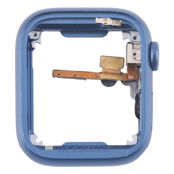 For Apple Watch Series 7 41MM LTE Aluminium Alloy Middle Frame Bezel Plate with Crown Spin Axis Flex Cable(Blue)