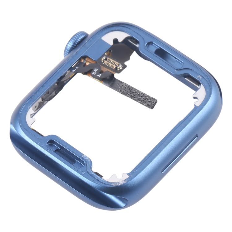 For Apple Watch Series 7 41MM LTE Aluminium Alloy Middle Frame Bezel Plate with Crown Spin Axis Flex Cable(Blue)