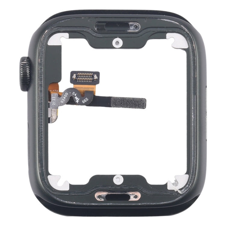 For Apple Watch Series 7 45MM LTE Aluminium Alloy Middle Frame Bezel Plate with Crown Spin Axis Flex Cable(Green)