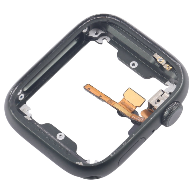 For Apple Watch Series 7 45MM LTE Aluminium Alloy Middle Frame Bezel Plate with Crown Spin Axis Flex Cable(Green)