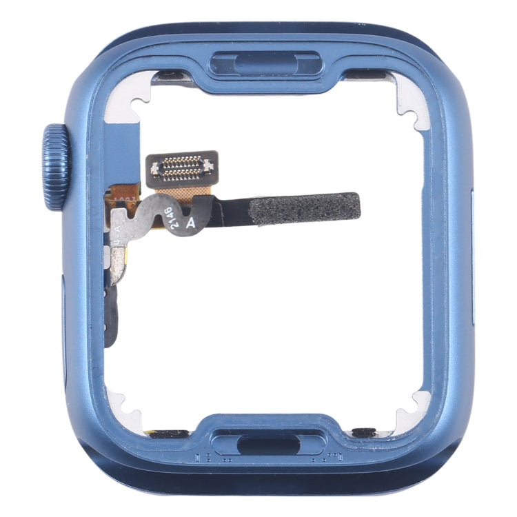For Apple Watch Series 7 41MM GPS Aluminium Alloy Middle Frame Bezel Plate with Crown Spin Axis Flex Cable(Blue)