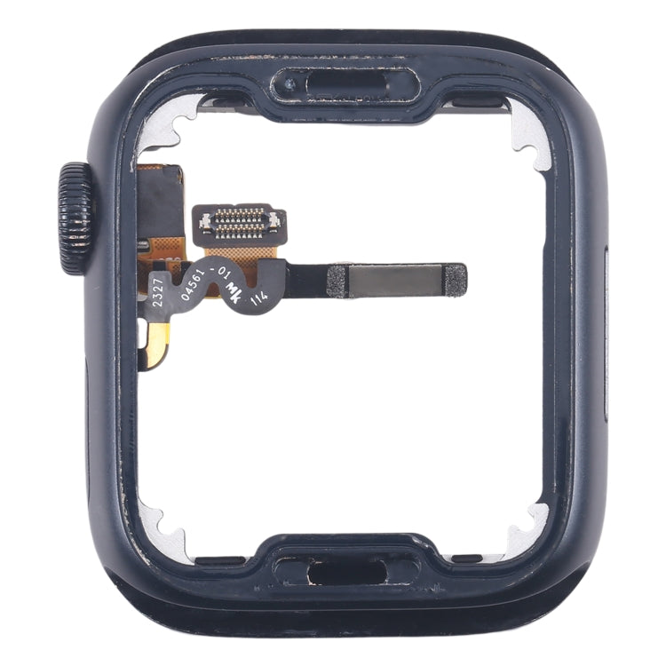 For Apple Watch Series 7 / 8 / 9 41MM LTE Aluminium Alloy Middle Frame Bezel Plate with Crown Spin Axis Flex Cable(Midnight)