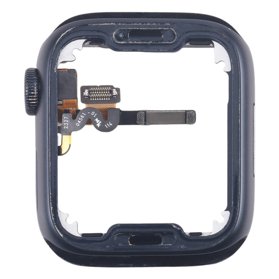 For Apple Watch Series 7 / 8 / 9 41MM LTE Aluminium Alloy Middle Frame Bezel Plate with Crown Spin Axis Flex Cable(Midnight)