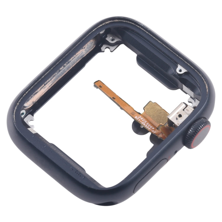 For Apple Watch Series 7 / 8 / 9 41MM LTE Aluminium Alloy Middle Frame Bezel Plate with Crown Spin Axis Flex Cable(Midnight)