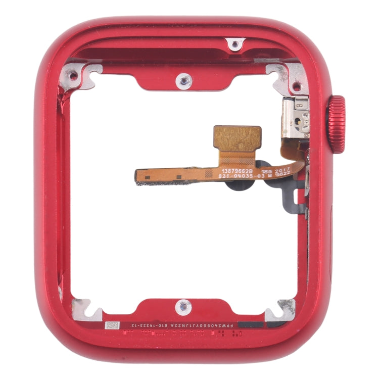 For Apple Watch Series 7 / 8 / 9 41MM LTE Aluminium Alloy Middle Frame Bezel Plate with Crown Spin Axis Flex Cable(Red)