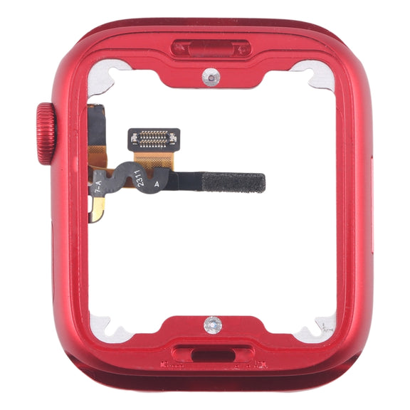 For Apple Watch Series 7 / 8 / 9 41MM LTE Aluminium Alloy Middle Frame Bezel Plate with Crown Spin Axis Flex Cable(Red)