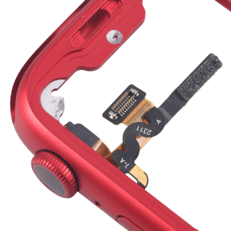 For Apple Watch Series 7 / 8 / 9 41MM LTE Aluminium Alloy Middle Frame Bezel Plate with Crown Spin Axis Flex Cable(Red)