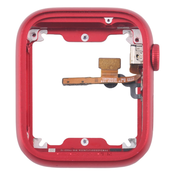For Apple Watch Series 7 / 8 / 9 45MM LTE Aluminium Alloy Middle Frame Bezel Plate with Crown Spin Axis Flex Cable(Red)
