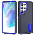 For Samsung Galaxy S25 Ultra 5G Rugged PC Hybrid Silicone Phone Case with Holder(Dark Blue+Royal Blue) - free shipping - PMC Jewellery - Order now!