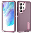 For Samsung Galaxy S25 Ultra 5G Rugged PC Hybrid Silicone Phone Case with Holder(Purple+Pink) - Galaxy S25 Ultra 5G Cases by PMC Jewellery | Online Shopping South Africa | PMC Jewellery | Buy Now Pay Later Mobicred